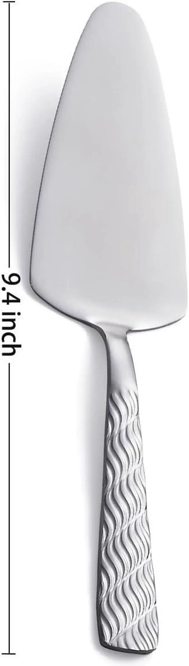 Alt view image 2 of 6 - Silver Cake Server, 9.4-inch Stainless Steel Pie Server Spatula, Pizza Server Set of 3, Dishwasher Safe