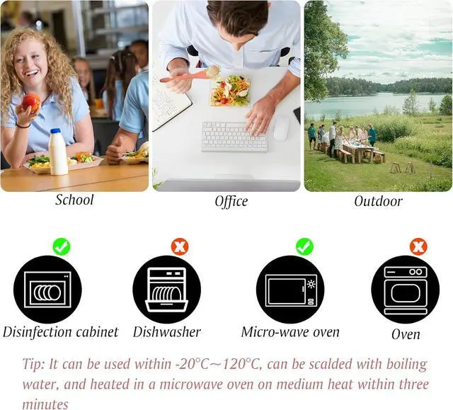 Alt view image 6 of 7 - Zoyiancy 4 Sets Cutlery Set, Reusable Spoon Knife Fork Chopsticks Lunch Box