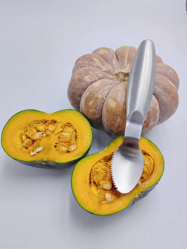 Alt view image 3 of 5 - Stainless Steel Grapefruit Spoons with Serrated Edge Serrated Spoon Pumpkin Scraper Pumpkin Core Remover Scoop