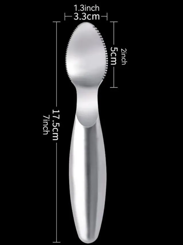Alt view image 4 of 5 - Stainless Steel Grapefruit Spoons with Serrated Edge Serrated Spoon Pumpkin Scraper Pumpkin Core Remover Scoop