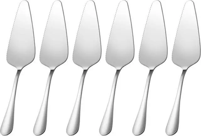 Main image of Cake Pie Servers Set,Stainless Steel Pizza Cake Slicer Server,Cake Cutter with Serrated Edges for Kitchens Restaurants Brithday Parties Set of 6
