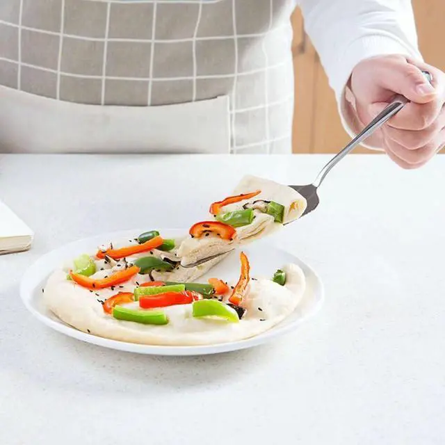 Alt view image 5 of 6 - Cake Pie Servers Set,Stainless Steel Pizza Cake Slicer Server,Cake Cutter with Serrated Edges for Kitchens Restaurants Brithday Parties Set of 6