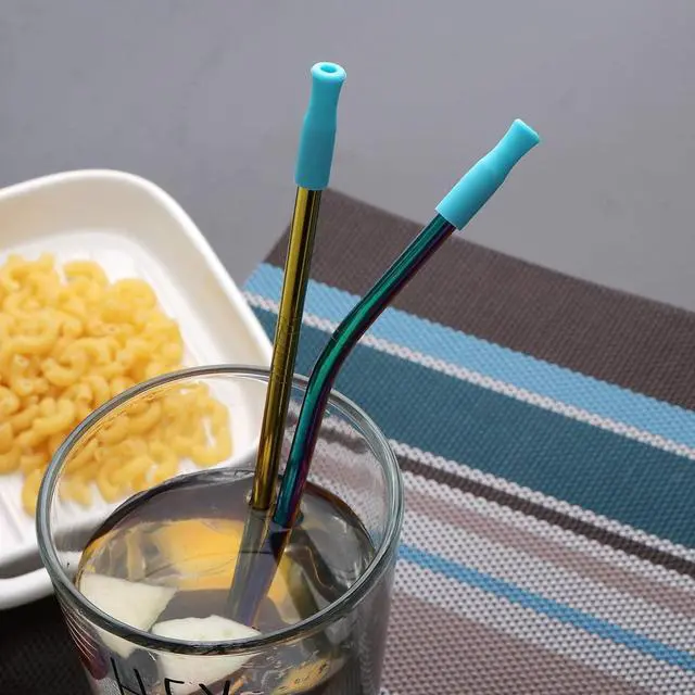 Alt view image 6 of 7 - Travel Utensils Set with Case Reusable Portable Cutlery Set Stainless Steel 8pcs Including Dinner Knife Fork Spoon Chopsticks Straws(Rainbow)