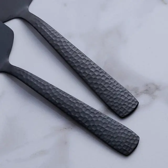 Alt view image 5 of 6 - Matte Black Cake Pie Server Set
