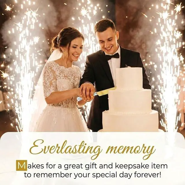 Alt view image 7 of 7 - Gold Cake Knife and Server Set Stainless Steel Wedding Cake Cutting Set with Crystal Handle, Cake Cutter & Pie Spatula for Wedding, Birthday, Anniversary, Party