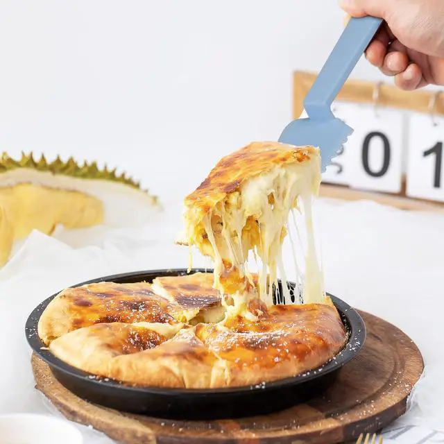 Alt view image 2 of 7 - 5 Pcs 9.1" Individually Packaged Plastic Cake Cutter Server Clear Spatula Knife for Pie, Pizza, Pastry, Wedding & Buffet (Clear, 5)