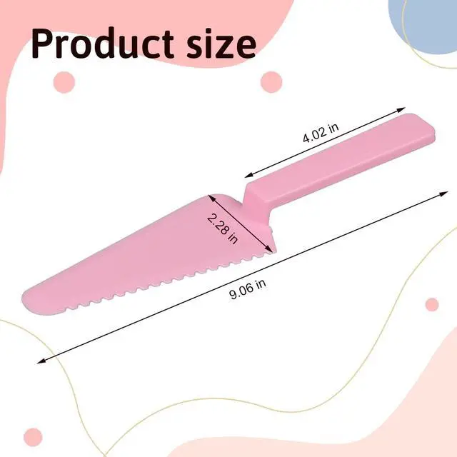 Alt view image 3 of 7 - 5 Pcs 9.1" Individually Packaged Plastic Cake Cutter Server Clear Spatula Knife for Pie, Pizza, Pastry, Wedding & Buffet (Clear, 5)