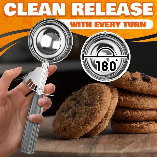 Alt view image 6 of 7 - Large Ice Cream Scoop with Trigger Release, Stainless Steel - 4 oz