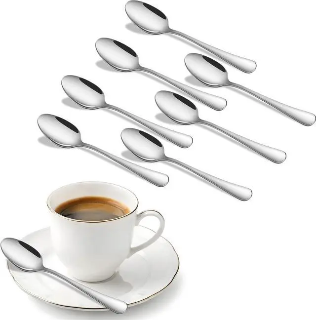 Main image of Small Teaspoon,5.5 Inches Stainless Steel Tea Spoons Set Of 8,Espresso Spoon,Durable Dishwasher Safe Small Coffee Spoons,Mini Demitasse Spoon For Dessert