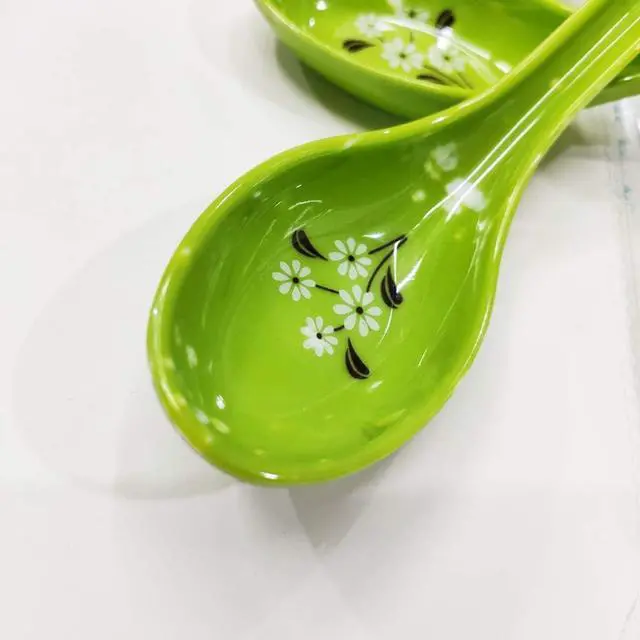 Alt view image 7 of 7 - Hemoton Soup Spoons Heat-Resistant Long Handle Spoon with Hook Design Anti-Slip Porridge Spoon for Cooking Stirring Mixing Home Kitchen Restaurant 8 pack