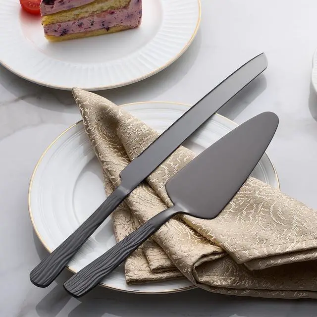 Alt view image 4 of 6 - Black Stainless Steel Cake Cutter Set