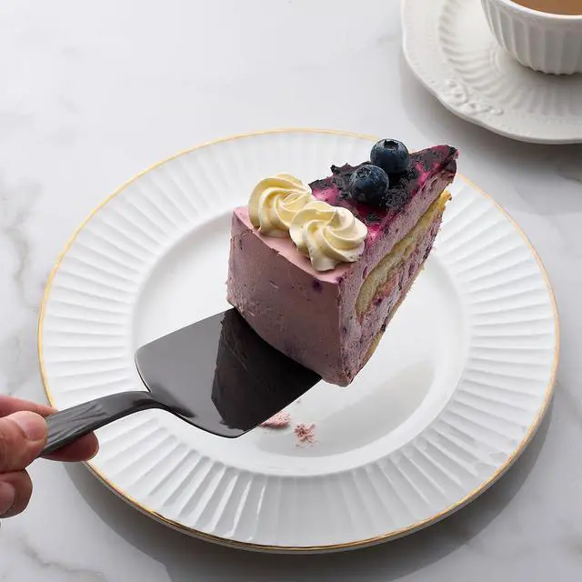 Alt view image 5 of 6 - Black Stainless Steel Cake Cutter Set