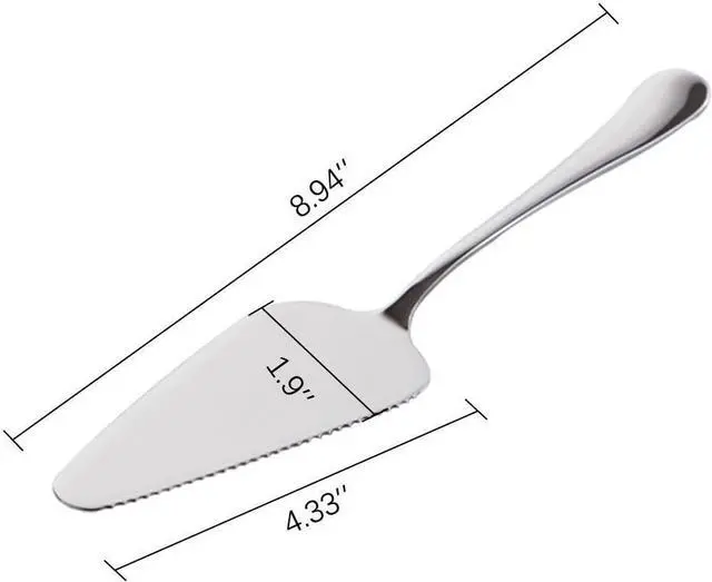Alt view image 2 of 6 - YTYKINOY Pack of 5 Stainless Steel Pie Pizza Cake Pastry Server 8.9inch Pie Pizza Cake Dessert Shovel Cutter