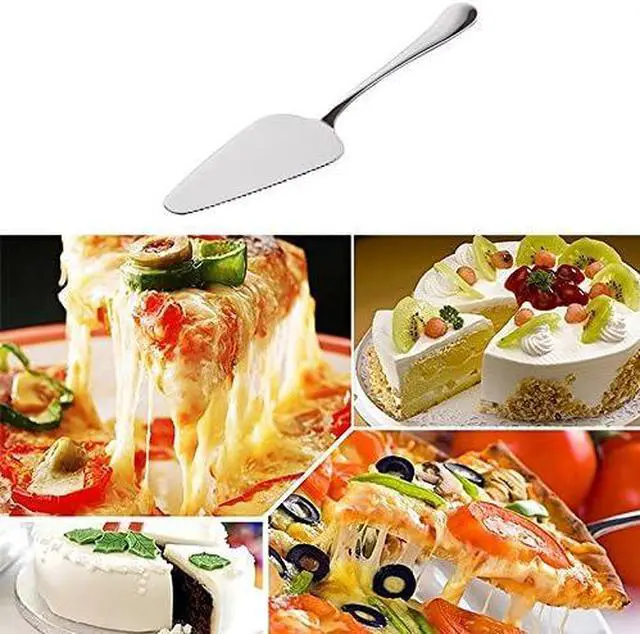 Alt view image 5 of 6 - YTYKINOY Pack of 5 Stainless Steel Pie Pizza Cake Pastry Server 8.9inch Pie Pizza Cake Dessert Shovel Cutter