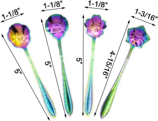 Alt view image 3 of 6 - Flower Spoon Set-8pcs DGQ Teaspoon Coffee Spoon Creative Stirring Tea spoon