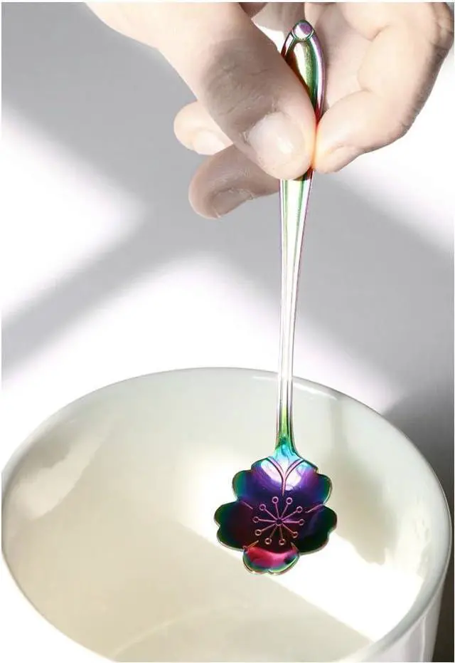 Alt view image 6 of 6 - Flower Spoon Set-8pcs DGQ Teaspoon Coffee Spoon Creative Stirring Tea spoon