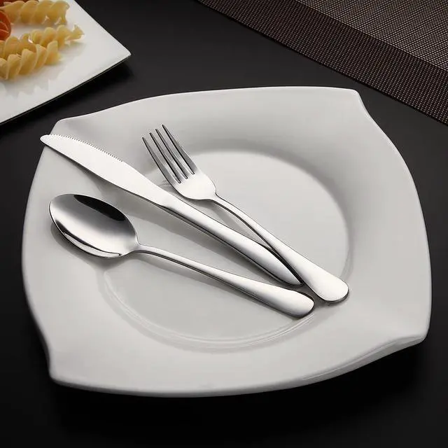 Alt view image 3 of 7 - DEVICO Camping Utensils, Full-Size Travel Silverware Set with Case for Work