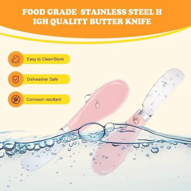 Alt view image 2 of 7 - Butter Spreader Knife Set, 2 Pack Butter Knives and Cheese Knives
