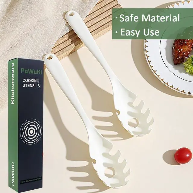 Alt view image 3 of 7 - 3 Pack of Pasta Fork, Spaghetti Server, Professional Pasta Server Spoon Heat Resistant Noodle Spoon