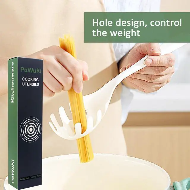 Alt view image 5 of 7 - 3 Pack of Pasta Fork, Spaghetti Server, Professional Pasta Server Spoon Heat Resistant Noodle Spoon