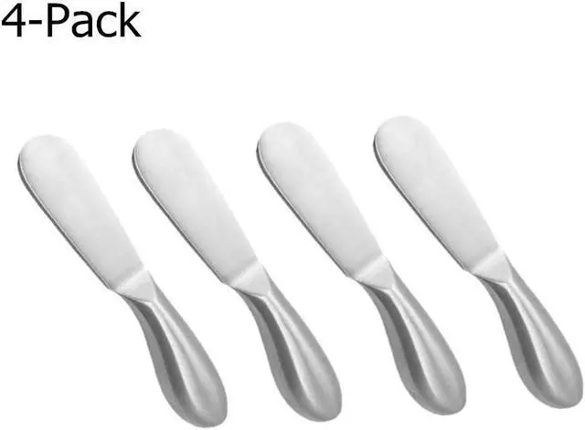 Alt view image 7 of 7 - 4 Pcs Stainless Steel Cheese and Butter Spreader Knives Set