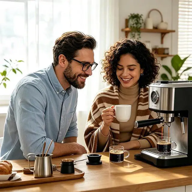 Alt view image 7 of 7 - BCnmviku 2 PACK Espresso Glass Measuring Cup Triple Pitcher Milk Cup 75ML Espresso Cups with Handle Shot Glass with V-Shaped Mouth Clear Accessories Milk Frothing Pitcher (2)