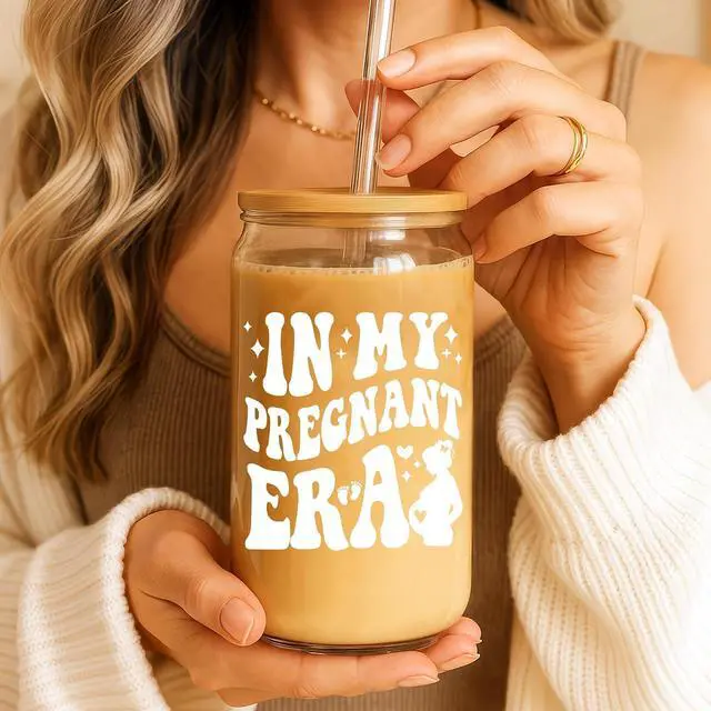 Alt view image 2 of 7 - Mom to Be Gift, Pregnancy Mommy Mama Mother Soon to Be Baby Shower Maternity Mothers Day Gifts for Expecting Pregnant Women First 1st Time Future Mom, Push Presents Essentials Stuff Things, Glass Cup