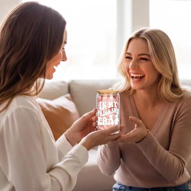 Alt view image 6 of 7 - Mom to Be Gift, Pregnancy Mommy Mama Mother Soon to Be Baby Shower Maternity Mothers Day Gifts for Expecting Pregnant Women First 1st Time Future Mom, Push Presents Essentials Stuff Things, Glass Cup