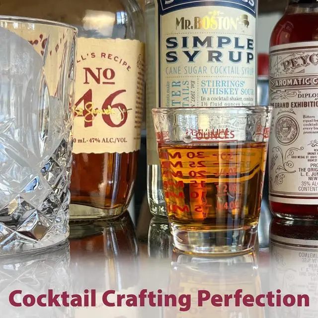 Alt view image 3 of 6 - Funwares Measuring Shot Glasses, Set of 2, 1 oz Heavy-Duty Glass, Easy Read