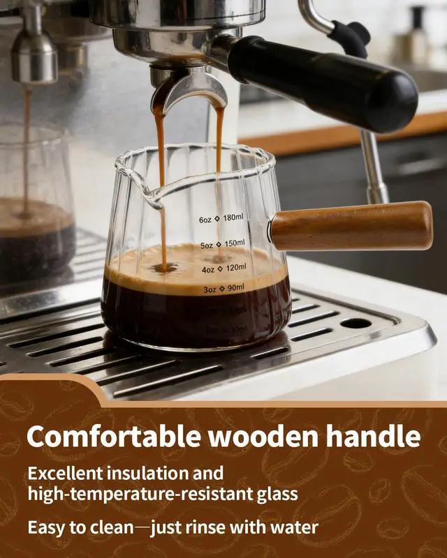 Alt view image 3 of 7 - 2Pcs 6oz Espresso Cups, V-Spout Espresso Shot Cups, Espresso Accessories