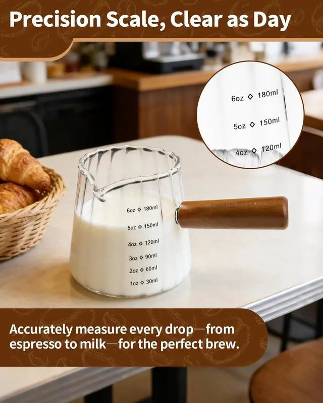 Alt view image 4 of 7 - 2Pcs 6oz Espresso Cups, V-Spout Espresso Shot Cups, Espresso Accessories