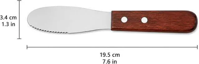 Alt view image 3 of 3 - Wide Stainless Steel Spreader Kitchen Knives for Sandwiches Butter Cheese