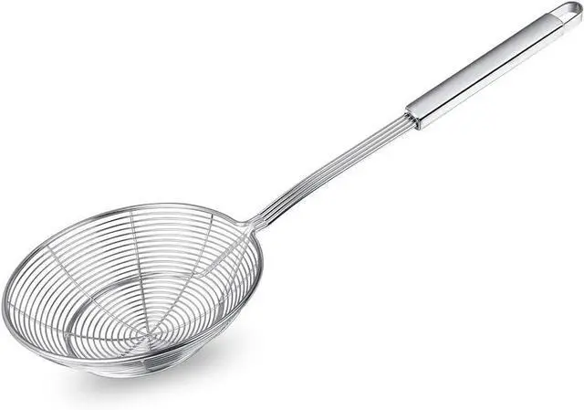 Main image of Spider Strainer Skimmer, Swify Stainless Steel Asian Strainer Ladle Frying Spoon with Handle for Kitchen Deep Fryer, Pasta, Spaghetti, Noodle, 5.5 Inch