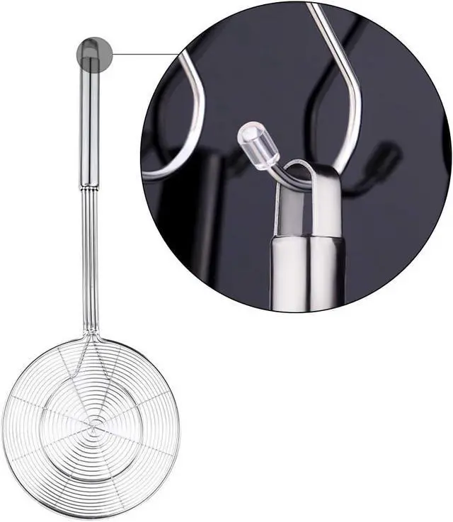 Alt view image 4 of 7 - Spider Strainer Skimmer, Swify Stainless Steel Asian Strainer Ladle Frying Spoon with Handle for Kitchen Deep Fryer, Pasta, Spaghetti, Noodle, 5.5 Inch