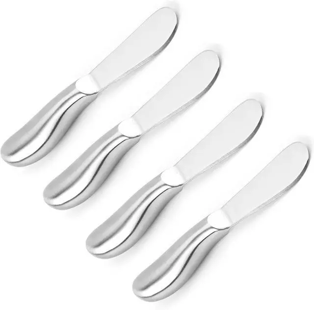 Main image of VANRA Spreader Knife Set 4-Piece Butter Knife Stainless Steel Cheese Knife Set Small Bread Cream Knives 5.3-inch