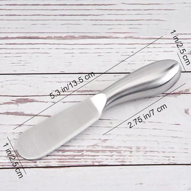 Alt view image 5 of 7 - VANRA Spreader Knife Set 4-Piece Butter Knife Stainless Steel Cheese Knife Set Small Bread Cream Knives 5.3-inch