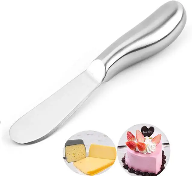 Alt view image 6 of 7 - VANRA Spreader Knife Set 4-Piece Butter Knife Stainless Steel Cheese Knife Set Small Bread Cream Knives 5.3-inch