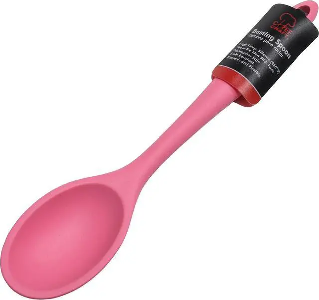 Alt view image 2 of 6 - Chef Craft Premium Silicone Basting Spoon, 11 inch, Pink