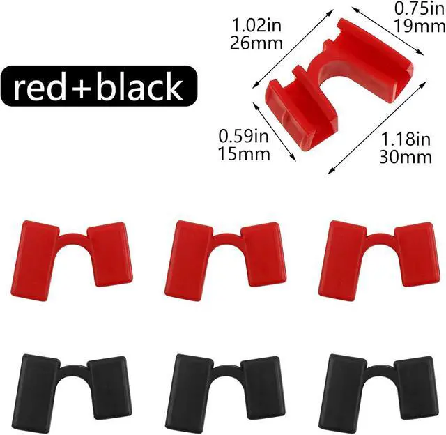Alt view image 2 of 7 - 42 Pcs Chopstick Helpers Reusable Training Chopsticks Hinges Connector Plastic Training Chopstick Learn Practice Chopsticks Trainer for Beginner Trainers (Red+Black)
