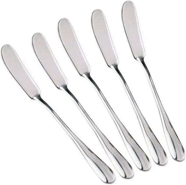 Main image of Colorsheng Set of 5 Stainless Steel Butter Knife, Butter applicator, Breakfast Spreads,soft cheeses and jam