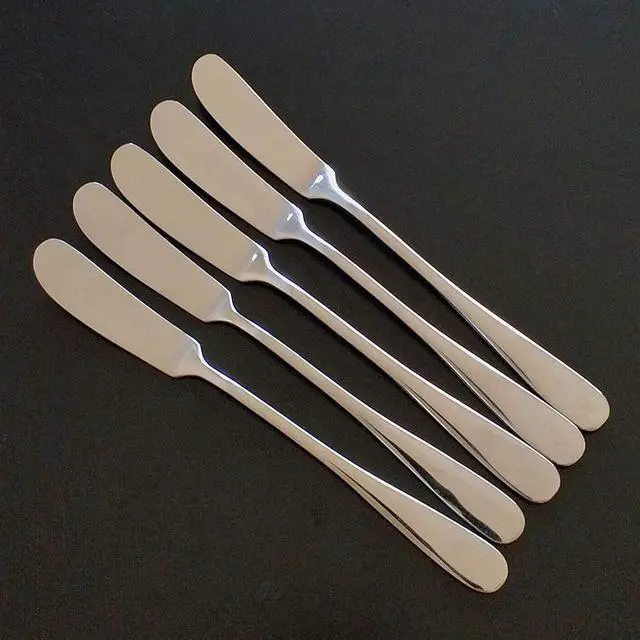Alt view image 2 of 5 - Colorsheng Set of 5 Stainless Steel Butter Knife, Butter applicator, Breakfast Spreads,soft cheeses and jam