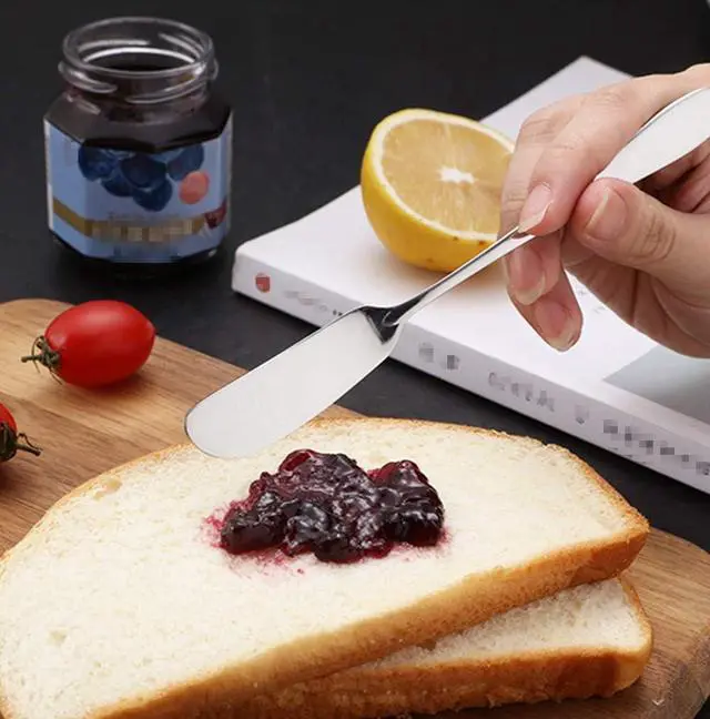 Alt view image 4 of 5 - Colorsheng Set of 5 Stainless Steel Butter Knife, Butter applicator, Breakfast Spreads,soft cheeses and jam