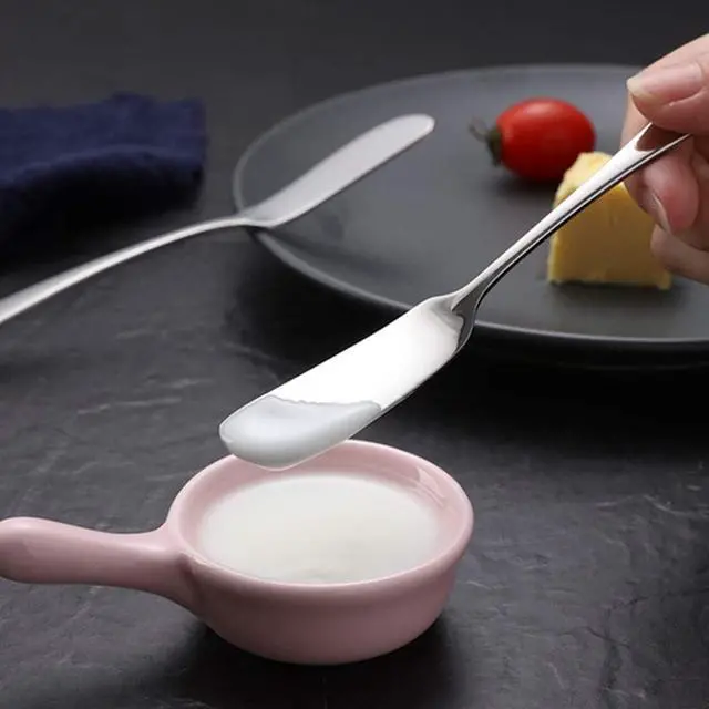 Alt view image 5 of 5 - Colorsheng Set of 5 Stainless Steel Butter Knife, Butter applicator, Breakfast Spreads,soft cheeses and jam