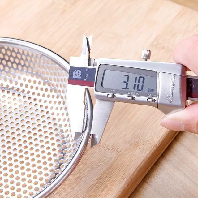 Alt view image 3 of 7 - TENTA TENTA KITCHEN Stainless Steel Micro-Perforated Skimmer Strainer,Pasta Noodle Net Basket with Wooden Handle(25 Ounce)
