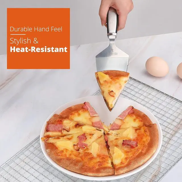 Alt view image 5 of 7 - Cake Cutter and Pie Server, Stainless Steel Angled Spatula with Serrated Blade, Professional Wide Cake Cutter Slicer for Baking, Perfect for Cakes, Desserts and Brownies