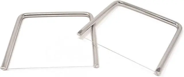 Main image of Honbay 2PCS Stainless Steel Butter Cheese Wire Cutters Slicers Knives for Kitchen (small)