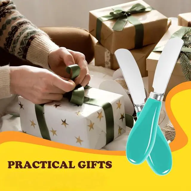 Alt view image 7 of 7 - Butter Spreader Knife Set, 2 Pack Butter Knives and Cheese Knives