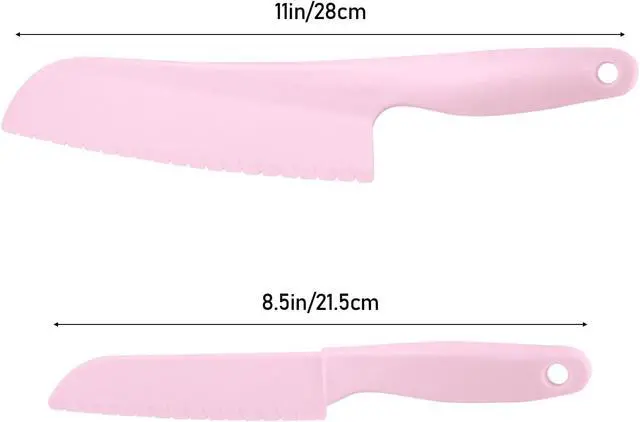 Alt view image 3 of 5 - HUIKANGSHENG Lettuce Knife 2 Pack 8 11 Inch Plastic Prevent Browning Pink