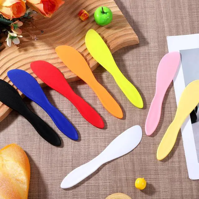 Alt view image 5 of 7 - 8 PCS Plastic Butter Spreader, Multi Purpose Butter Spreader Knives, Frosting Knife Cheese Sandwich Spreaders for Soft Cheese Cream Icing Charcuterie Board