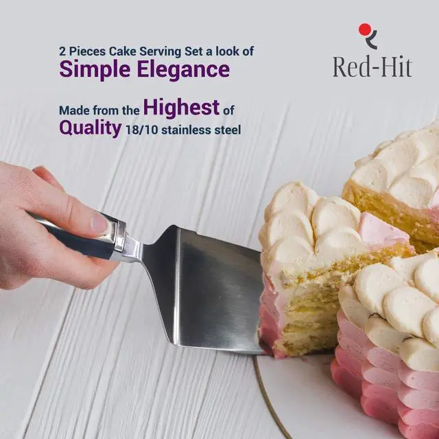 Alt view image 5 of 7 - Cake Cutting Set for Wedding Cake Knife and Server Set, Cake Cutter and Pie Spatula, Cake Server and Knife Set of 2